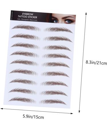 FOYTOKI 4pcs Grooming Natural Hair- False Eyebrow Realistic Hair-like Girl Tools Brown Shaping Transfer - Buy Online on GoSupps.com