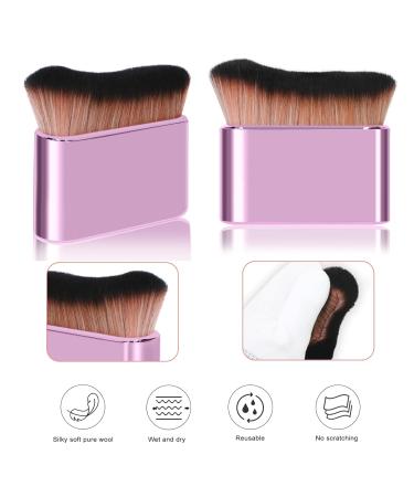 Self Tanner Brush - Portable Applicator for Flawless Bronzing | Blend Makeup for Face Neck & Body - Pink - Buy Online on GoSupps.com