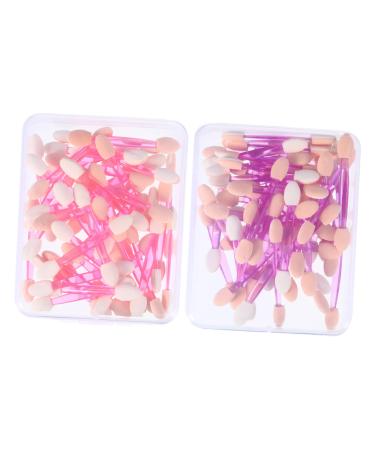 Didiseaon 100pcs Sponge Eyeshadow Makeup Double-ended Double Brush Ended Shadow Dual with Sides