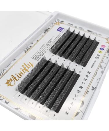 YY Lashes Extensions 0.05/0.07mm C/D Curl 12Rows 8-15mm Premade Volume 2D Fans Soft Invividual Eyelashes YY Type Lashes Tools (AINIFLY-YY-0.05-C 9mm) AINIFLY-YY-0.05-C 9mm