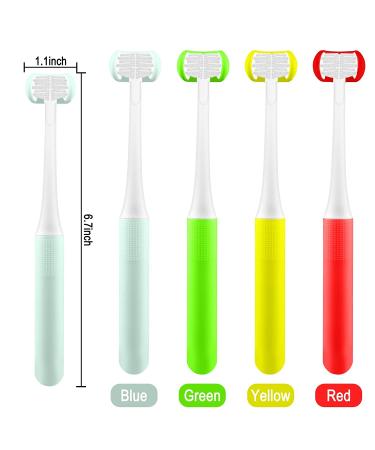 Cellena Kids 3-Sided Toothbrushes (Blue-2pcs) | Gentle Manual Toothbrush for Children - Buy Online on GoSupps.com