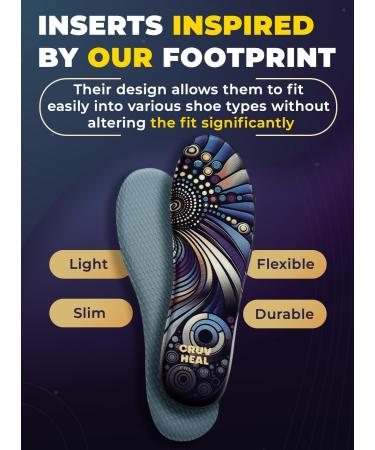 Memory Foam Shoe Inserts for Men & Women - Extra Cushion Insoles Soft & Comfortable - Multicolor Sizes 6.5 Men / 7.5 Women - Buy Online on GoSupps.com