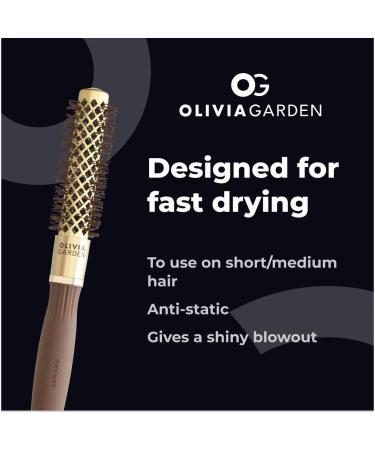 Olivia Garden Expert Blowout Shine Hairbrush - 20mm Gold & Brown | International Shipping Available - Buy Online on GoSupps.com