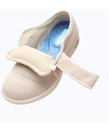 Diabetic Foot Shoes for Men - Breathable Orthopedic Sneakers with Adjustable Straps | Lightweight Walking Shoes for Elderly Arthritis Edema - Size 10 Gris - Buy Online on GoSupps.com