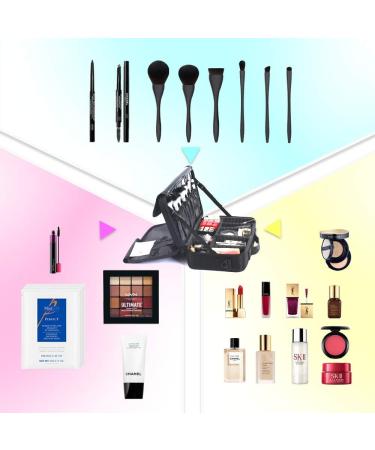 Buy Waterproof Cosmetics Bag - Adjustable Divider Makeup Organizer for Travel | Lottery Travel Makeup Bag (L-Black) - Buy Online on GoSupps.com