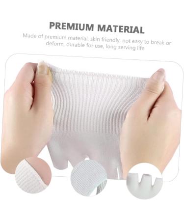 Ipetboom 2 Pairs Five Toe Half Socks Toe Spacers for Feet Heel Sleeves Toe Socks Toeless Socks Pedicure Sock Half Foot Socks Toe Spacer Socks Gelt Cosmetic Latex Silk White Fish Mouth Socks - Buy Online on GoSupps.com