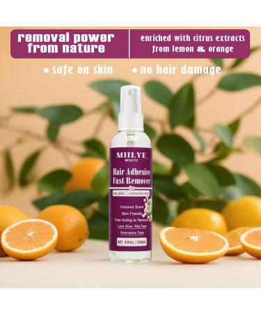 Hair Adhesive Fast Remover 4oz - Tape in Extension & Wig Glue Remover Spray - Clear Coconut Scent - Buy Online on GoSupps.com
