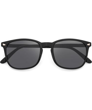 DOOViC Blue Light Filter Reading Glasses - Square Frame Large Lenses Prescription 024 Sun Black 1.25x | International Shipping Available - Buy Online on GoSupps.com