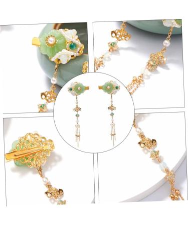 minkissy 2 Pairs Tassel Hair Clip Hanfu Headband Clips for Hair Accessories Antique Chinese Hair Pins Asian Hair Accessories Chinese Flower Hair Clips Chignon Pin Kimono Pearl Flowers Miss - Buy Online on GoSupps.com