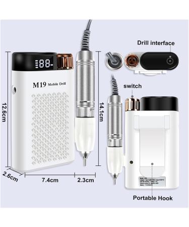 Portable Electric Nail Drill Nail Drill Manicure Machine Electric File Nail Sander Nail Drills Bits with LED Display for Gel Removing Nail Polish Pen Salon Tool for Manicure Pedicure Polishing Sh - Buy Online on GoSupps.com