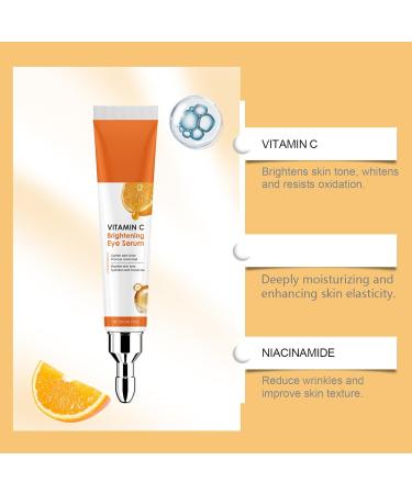 homomdy Vitamin C eye contour serum eye cream for dark circles and puffiness anti-wrinkle and anti-aging instantly brightening firming under-eye cream smoothing of fine lines - Buy Online on GoSupps.com