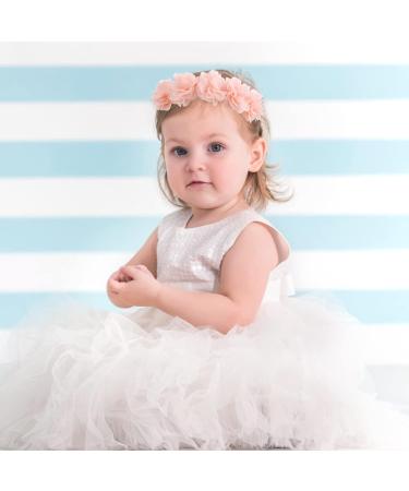 Lusofie 2Pcs Chiffon Flower Baby Headbands Set for Newborns & Toddlers - Adorable Hair Accessories - Buy Online on GoSupps.com