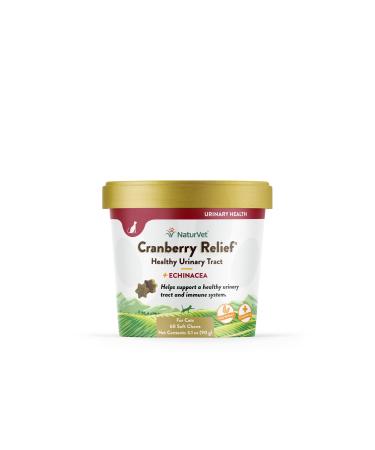 NaturVet Cranberry Relief & Echinacea Cat Soft Chew Cup Healthy Urinary 60ct - Buy Online on GoSupps.com