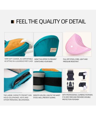ANGELBB Baby Hip Seat Carrier - Ergonomic Infant Waist Stool with Pockets, Adjustable Belt & Anti-Slip Fabric - Lightweight & Safe for Newborns - Grey - Buy Online on GoSupps.com