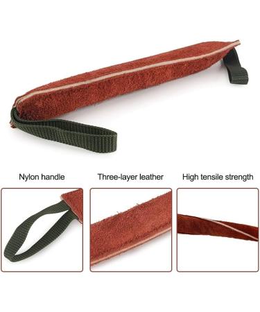 Dongker Bite Sausage for Dogs - Durable Leather Tug Toys with Nylon Hand Loop (20/30/40 cm) - Perfect for Training & Play - Buy Online on GoSupps.com