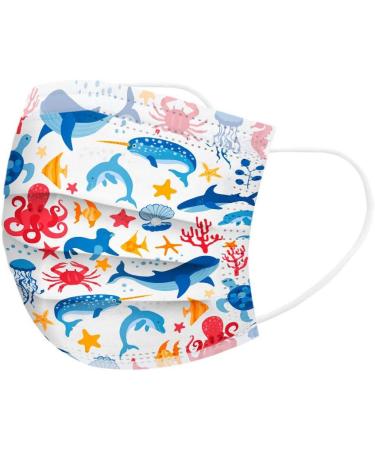 NcQifei 50pcs Kids Disposable 3-Layer Cartoon Face Masks - Breathable & Colorful Mouth-Nose Protection for Boys & Girls - Buy Online on GoSupps.com