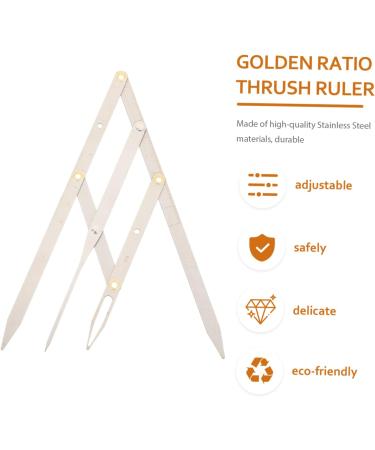 Ipetboom 2 Pcs Second Generation Scale Golden Ratio Stencil Kits Molds Eyebrow Measurement Tool Metal 25x5x0.6cmx2pcs Silverx2pcs - Buy Online on GoSupps.com