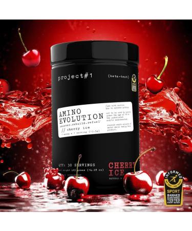 Project #1 AminoEVolution: Muscle Support & Recovery | BCAA's EAA's Electrolytes Powder | Keto-Friendly Energy Boost | Pre Workout for Men & Women | 30 Servings - Cherry Ice | Amino Acids - Buy Online on GoSupps.com