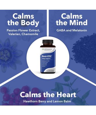 LifeSeasons Anxie-T with Rest-ZZZ - Supports Mood & Mental Focus - Feel Calm and Relaxed - Eases Tension & Nervousness - Ashwagandha Kava Kava GABA & L-Theanine - 240 Capsules - Buy Online on GoSupps.com