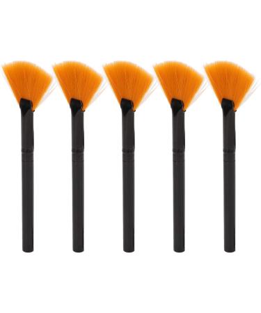 Qukaim Facial Fan Brush Fan Mask Brush Set of 5 Long Handle Facial Applicator Brushes for Mud Mask Blush Glycolic PeelSoft Makeup Tools - Buy Online on GoSupps.com