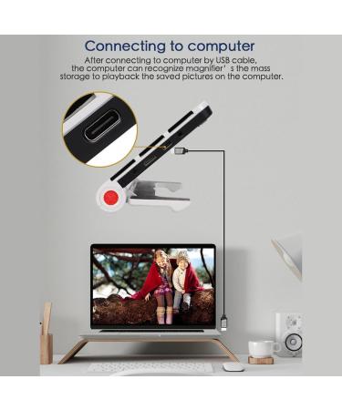 7 Inch Portable Digital Magnifier 2X-32X Zoom Low Vision Video Magnifier Foldable Reading Aid with 19 Color Modes 5 Levels Brightness for Visually Impaired - Buy Online on GoSupps.com