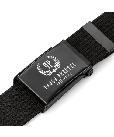 Men's Fashion Belt - Black Trousers Belt with Buckle | Paolo Peruzzi 115 CM PW-12-PP - International Shipping Available - Buy Online on GoSupps.com