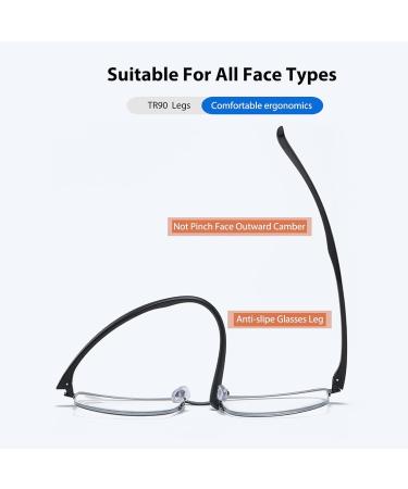 Photochromic Progressive Multifocus Reading Glasses - Anti-Blue Light Multifocal Readers & Transition Sunglasses - 1.5x Black-Clear - Buy Online on GoSupps.com