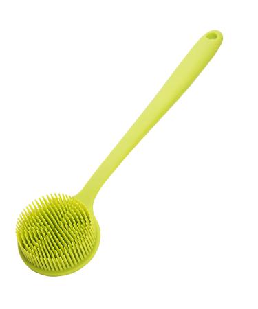 Kapmore Shower Brush Long Handle Body Brush Exfoliating Bath Brush Silicone Cleaning Scrubber for Home