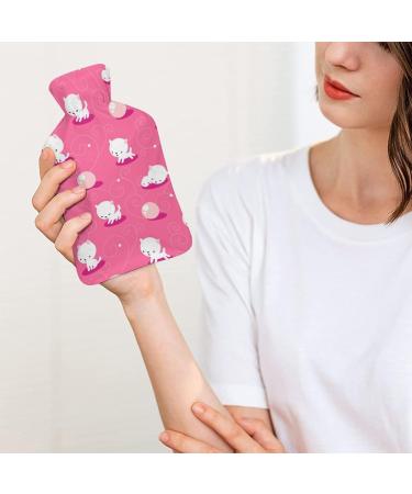 Hot Water Bottle with Lid - Cat Design Rubber Hot Water Bag for Pain Relief Cramps Foot Warmer & Therapy - International Shipping - Buy Online on GoSupps.com