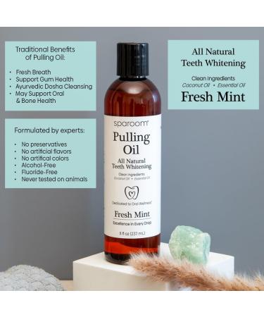 Buy SpaRoom Ayurveda Pulling Oil Mouthwash & Tongue Scraper - Coconut Oil & 7 Essential Oils for Fresh Breath & Gum Health - 8 Fl. Oz - Buy Online on GoSupps.com