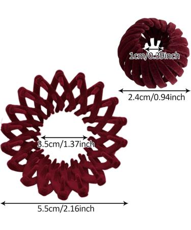 Magic Hair Clips Bird Nest Velvet Magic Hair Clip Convenient Styling Accessories for Long Short Curly Straight Hair Anti-slip Hair Supplies for Work Study Makeup Facial Washing home Wine Red - Buy Online on GoSupps.com