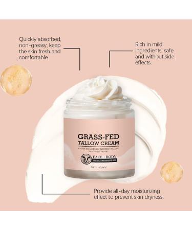  Buhygn According to EEF For Skin Deep Moisturizing Cream Beef Moisturizing Cream Deep Hydration Fast Absorption 114g For Face and Body Dry Skin - Buy Online on GoSupps.com