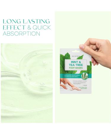 Skin 2.0 Tea Tree and Mint Foot Masks - Moisturizing Socks, Fights Athlete's Foot, Detoxifies and Exfoliates, Relaxing and Cooling - Cruelty Free Korean Skincare, 3 Pairs - Buy Online on GoSupps.com