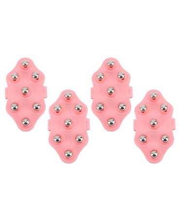 4PCS Rolling Ball Hand Massager Palm-Shaped Massage Gloves with 7 Magnetic Rolling Balls for Body Massage