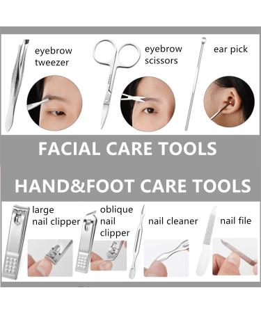 Nail Knip Set & Manicure Kit for Men - Stainless Steel Grooming Tools in Portable Travel Suitcase - Perfect Gift for Husband Friends & Family - Buy Online on GoSupps.com