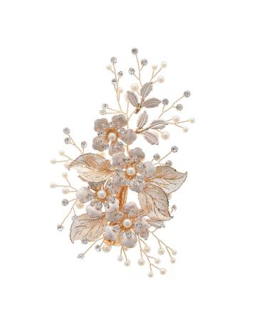 FRCOLOR Flower Leaf Hairpin Hair Accessory for Women Bobby Pin Hair Clips Womens Barrettes for Hair Bobby Clip Hair Cutting Guide Tool Crystal Headpiece Rhinestone Headgear Miss To Weave