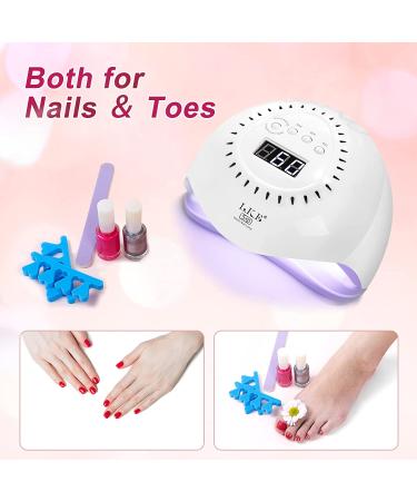 168W UV LED Nail Lamp | Quick-Drying Nail Dryer with 4 Timers | Automatic Sensor UV Light for Nails | Ideal for UV Resin & Gel Polish - Buy Online on GoSupps.com
