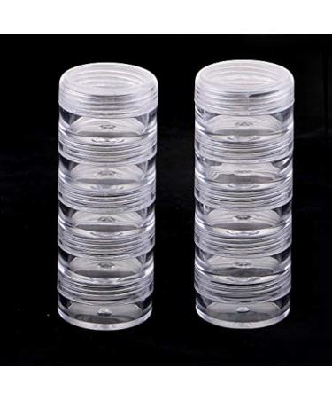 CKNMEERSA 6 Sets Stackable Bead Storage Containers 5 Layers Clear Round Bead Storage Jars for Crafts Small Items Beads - Buy Online on GoSupps.com
