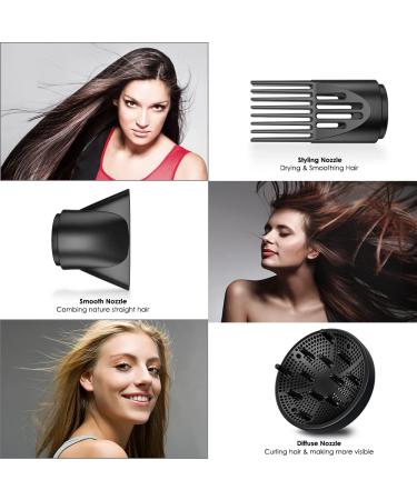 Lightweight Powerful Hair Dryer 1875W Fast Drying Ceramic Blow Dryer Pro Salon Negetive Ion Hair Blow Dryer Strong Air Flow 2 Speed and 3 Heat Settings DC Motor with Concentrator & Diffuser & Comb Matte Purple - Buy Online on GoSupps.com