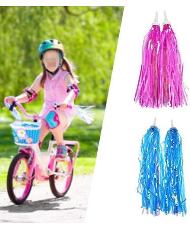 Laseners 6 Pairs Bike Handlebar Streamers - Sparkle Tassel Ribbon Accessories for Girls Boys | Blue Pink Purple - Buy Online on GoSupps.com