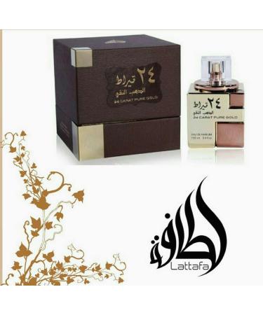 Lattafa Perfumes 24 Carat Pure Gold for Unisex Eau de Parfum Spray 3.4 Ounce (Pack of 2) - Buy Online on GoSupps.com