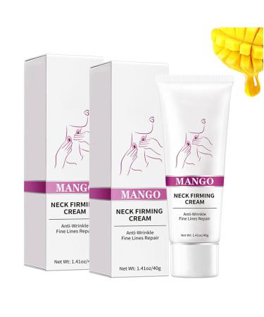 EXQST 2023 New Mango Neck Firming Cream Tightening Lifting Sagging Skin Cream Mango Wrinkle Cream for Neck Mango Moisturizer for Neck and Chest Reducing Crepe