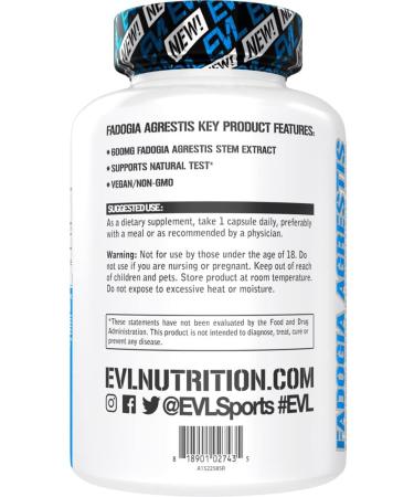 Evlution Fadogia Agrestis 600mg - Premium Male Enhancement Pills for Strength Drive & Performance | Testosterone Booster - Shop Internationally - Buy Online on GoSupps.com
