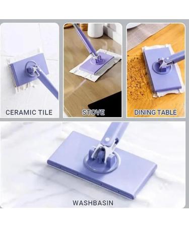 Tvnakdfq Household Cleaning Face Towel Mop Lazy Automatic Cloth Clip Dust Removal and Glass Cleaning Mop - Buy Online on GoSupps.com
