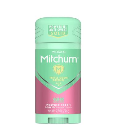 Mitchum Women Stick Solid Antiperspirant Deodorant, Powder Fresh, 2.7 Ounce (Pack of 1) Powder Fresh 2.7 Ounce (Pack of 1)