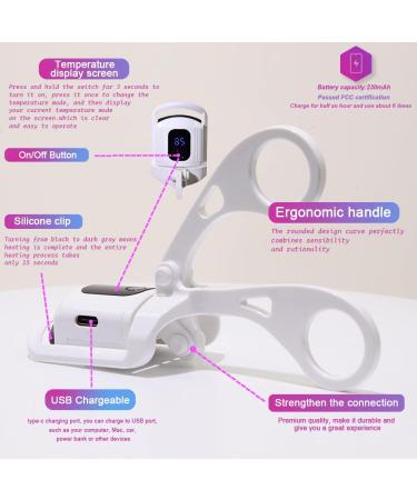 Buy Heated Eyelash Curlers - 3 Heating Modes USB Rechargeable Digital Display - Perfect Long-Lasting Curls | Ideal Mother's Day Gift - Buy Online on GoSupps.com