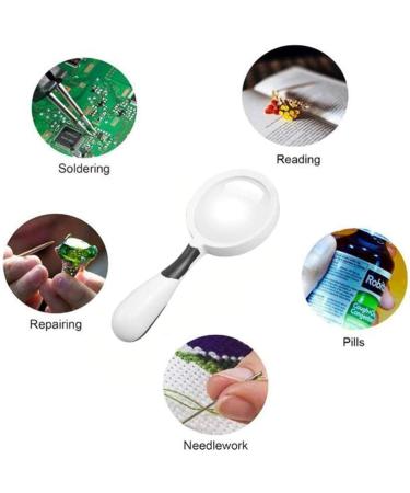 Professional with LED Lights 2X Handheld Magnifier Super High Clarity Lightweight Full of Stars - Buy Online on GoSupps.com