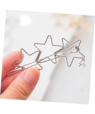 FRCOLOR star hair barrettes hair barrettes for women silver hair clip silver barrettes women's hair clips star hair clip cute hair clips for women Hair Accessories alloy Miss pin - Buy Online on GoSupps.com