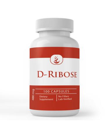 Pure Original Ingredients D-Ribose (100 Capsules) Always Pure No Additives Or Fillers Lab Verified 100 Count (Pack of 1)