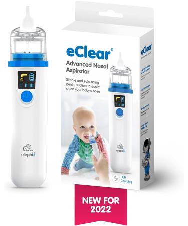 Elepho eClear Advanced Baby Nasal Aspirator | Overflow Protection | USB Rechargeable - Buy Online on GoSupps.com